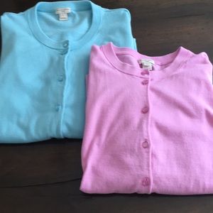 J crew Clare cotton cardigans
